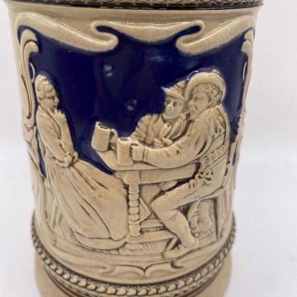 Vintage Stoneware German Beer Stein With lid 1/2L - Picture 4 of 16